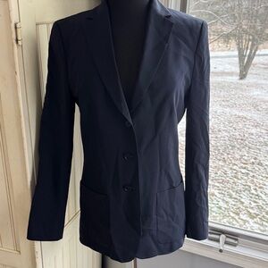 Brooks Brothers Woman’s Timeless Wool Midnight Blue 3 Button closure Blazer